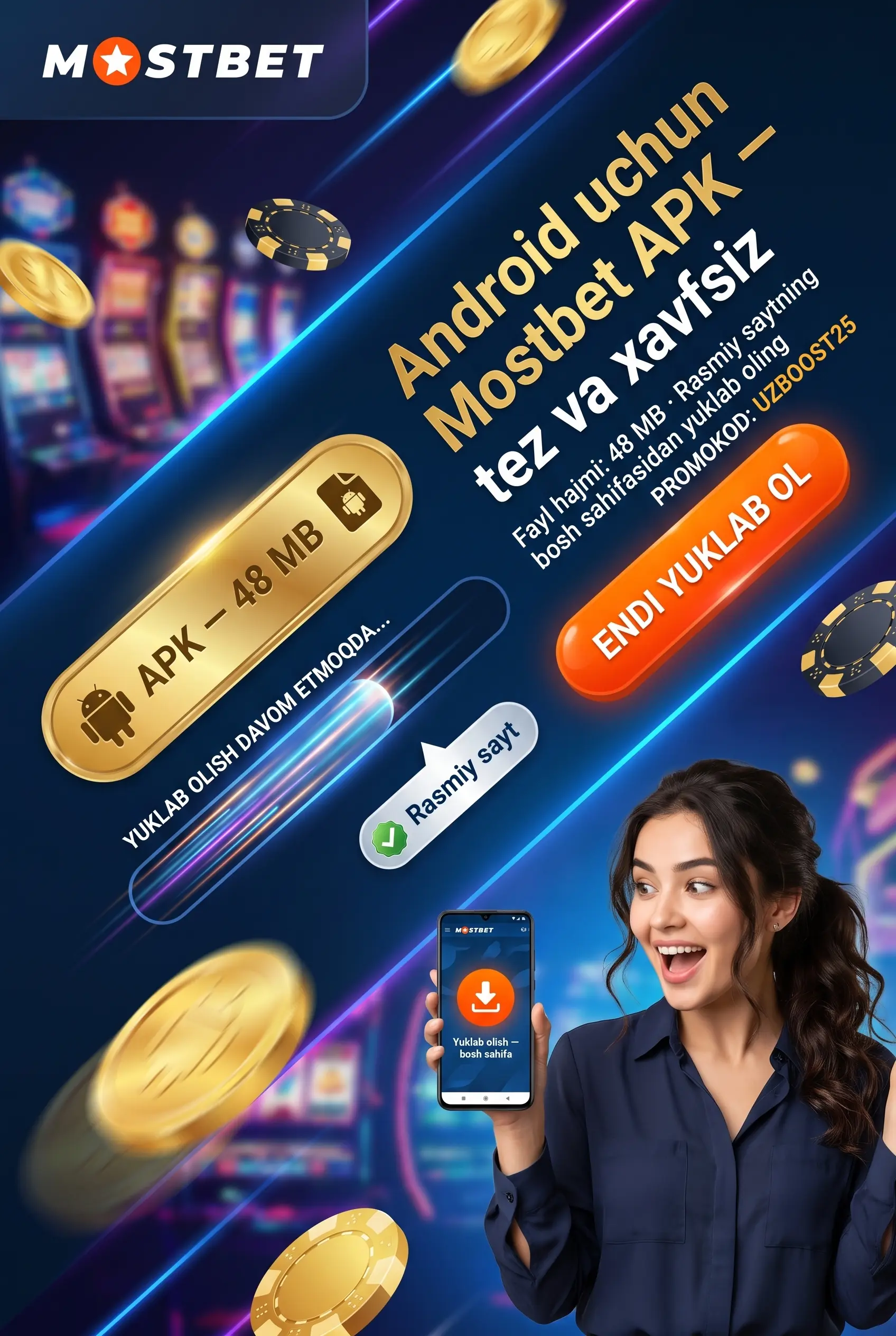 Загрузка Mostbet APK для Android с официального сайта