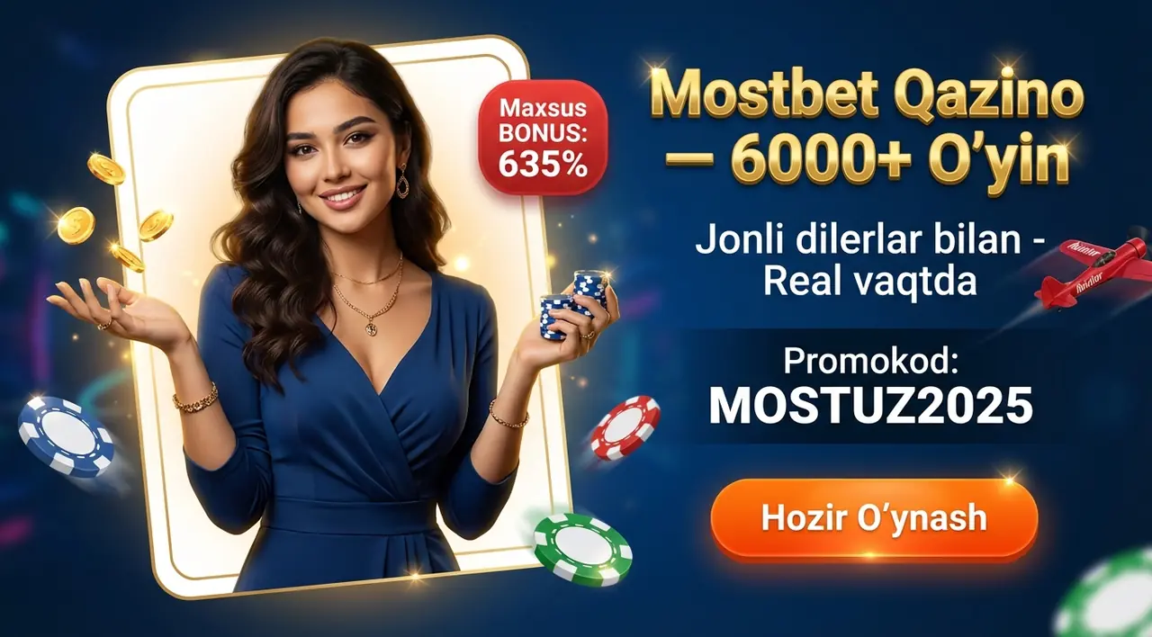 Mostbet Qazino – 6000+ O'yin va Jonli Dilerlar